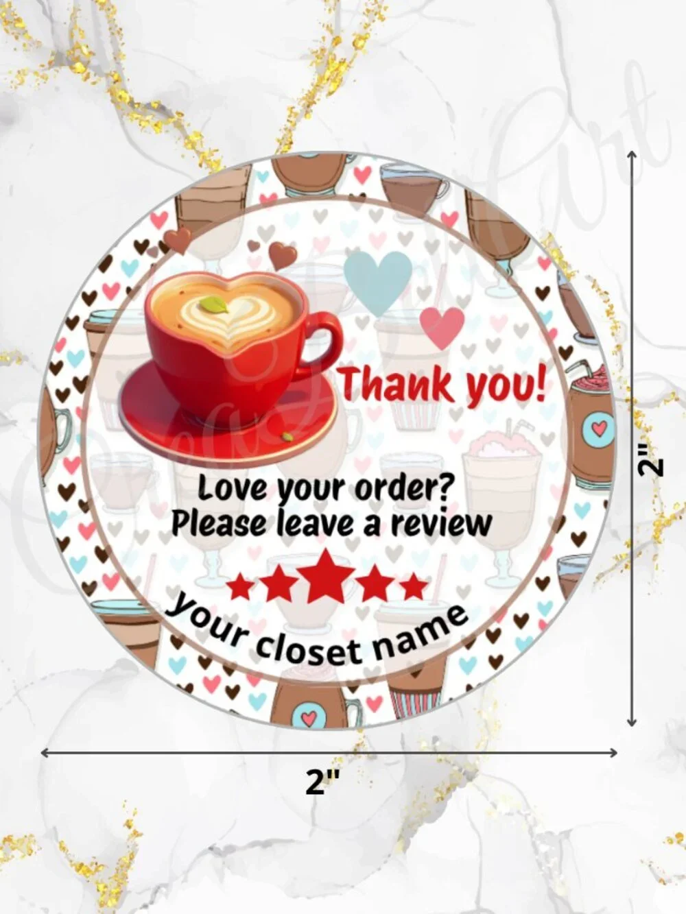 60 Pack Stickers with Personalization Coffe Stickers 2 inch Glossy